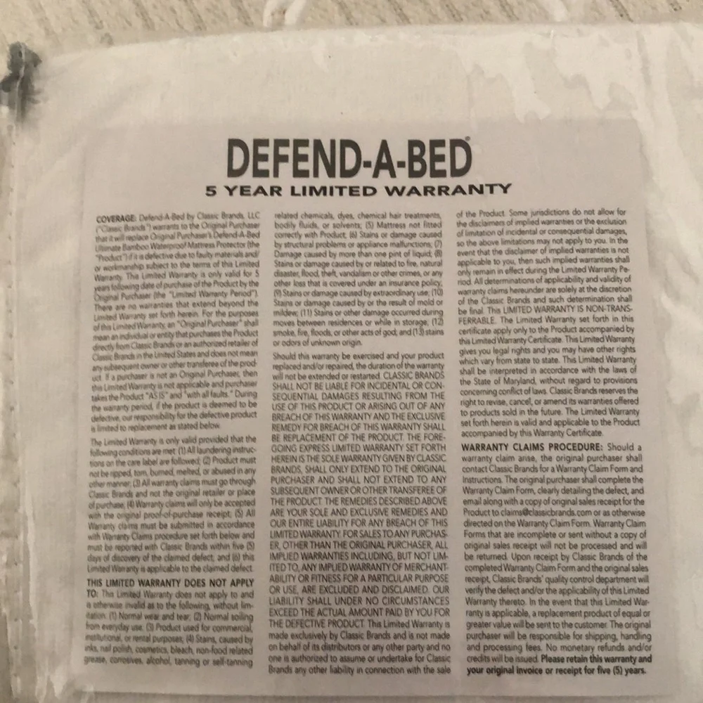 Full size mattress protection cover